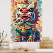 Mythischer Shisa Poster (Küche)