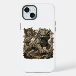 Mythischer Steinwächter Fantasy-Aufkleber iPhone 15 Plus Hülle