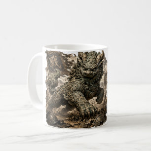 Mythischer Steinwächter Fantasy-Aufkleber Kaffeetasse