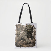 Mythischer Steinwächter Fantasy-Aufkleber Tasche (Vorderseite)