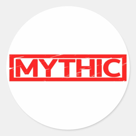 Mythischer Stempel Runder Aufkleber (Vorderseite)