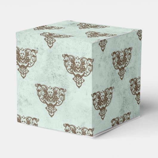 Mythischer Vintager Drache Geschenkschachtel (Rückseite)