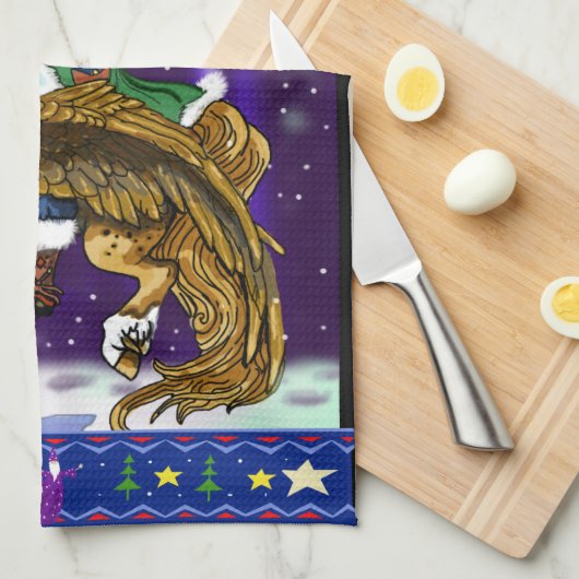 Mythischer Weihnachtsmann Handtuch (Viertel Falte)