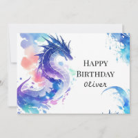 Mythischer Whimsical Dragon zum Geburtstag