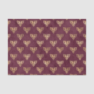 Mythisches Burgund und Gold Seidenpapier