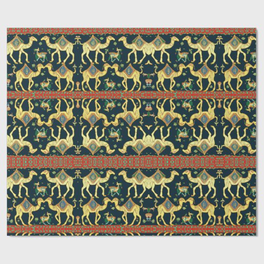 Mythisches Camelid Wrapping Paper Geschenkpapier (Flach)