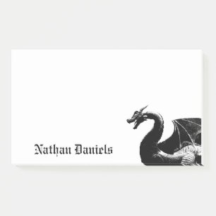 Mythisches Drachen-Personalisiert Post-it Klebezettel