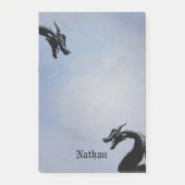 Mythisches Drachen-Personalisiert Post-it Klebezettel (Vorderseite)