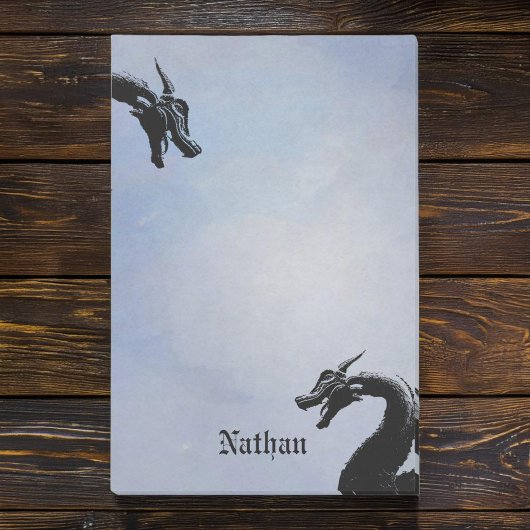 Mythisches Drachen-Personalisiert Post-it Klebezettel