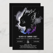 Mythisches Drachenabenteuer Geburtstag Einladung (Vorne/Hinten)