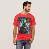 🦕 🦖 Mythisches Drachendesign 🐉 ✨ T-Shirt (Vorne ganz)