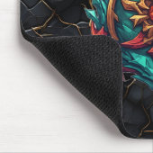 Mythisches Drachenwappen-Gamer-Emblem Mousepad (Ecke)