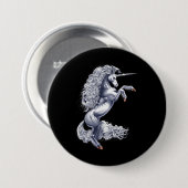 Mythisches Einhorn Button (Vorne & Hinten)