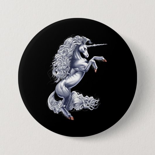 Mythisches Einhorn Button (Vorderseite)