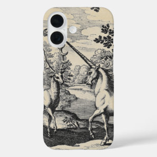 Mythisches Einhorn im Wald iPhone 16 Hülle