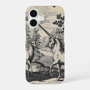 Mythisches Einhorn im Wald iPhone 16 Hülle