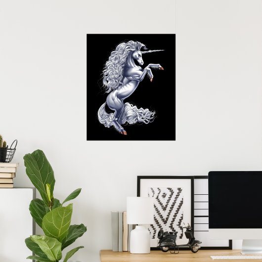 Mythisches Einhorn Poster (Heimbüro)