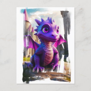 *~* Mythisches FOTO AP48 Kids Dragon Cartoon Postkarte