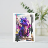 *~* Mythisches FOTO AP48 Kids Dragon Cartoon Postkarte (Stehend Vorderseite)