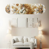 Mythisches goldenes Einhorn göttlich spirituell de Skateboard