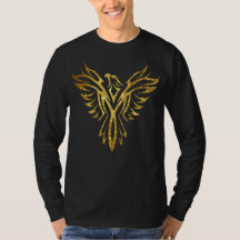 Mythisches Phoenix Bird Rising Logo (Imitate Gold)