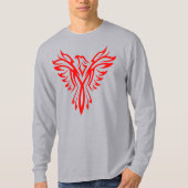 Mythisches Phoenix Bird Rising Logo (Rot) T-Shirt (Vorderseite)