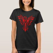 Mythisches Phoenix Bird Rising Logo (Rot) T-Shirt (Vorderseite)