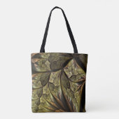 Mythisches Silber Einhorn Cool Gold Hintergrund Tasche (Rückseite)