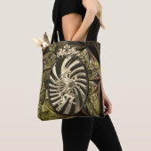 Mythisches Silber Einhorn Cool Gold Hintergrund Tasche (Von Nahem)