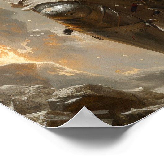 Mythisches Templar Knight Poster von Luis Ricardo  (Ecke)