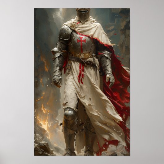Mythisches Templar Knight Poster von Luis Ricardo (Vorne)