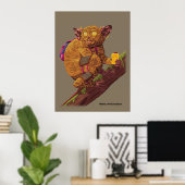 Mythisches Waldprimaten-Fantasy-Kunstbild Poster (Heimbüro)