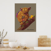 Mythisches Waldprimaten-Fantasy-Kunstbild Poster (Küche)