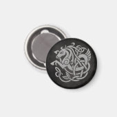 Mythisches Wikingpferd - Symbol der Knüpfarbeit No Magnet (Vorderseite/Rückseite)