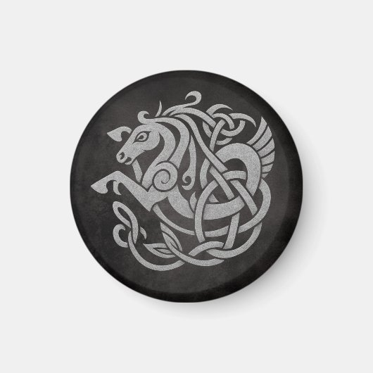 Mythisches Wikingpferd - Symbol der Knüpfarbeit No Magnet (Vorne)