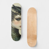 Mythological Dragon Nymph Girly Skate Deck Skateboard (Vorderseite)