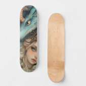 Mythological Dragon & Nymph Girly Skate Deck Skateboard (Vorderseite)