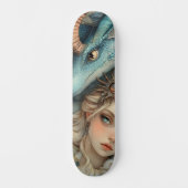 Mythological Dragon & Nymph Girly Skate Deck Skateboard (Vorderseite)