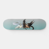 Mythological Flying Beasts Dragon Griffin Pegasus Skateboard (Horizontal)