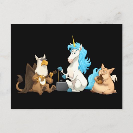 Mythological Jug Band Postcard Postkarte (Vorderseite)