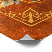 Mythological Sun Face Deity Digital Art Poster (Ecke)