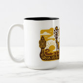 Mythologie der Batak (Mulajadi na Bolon) Zweifarbige Tasse (Links)