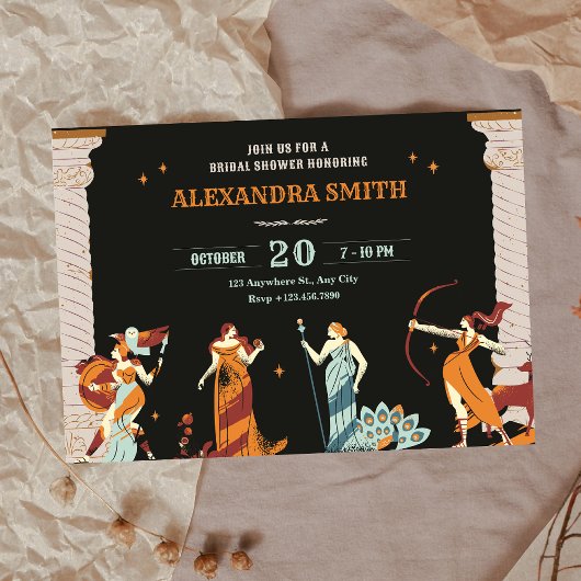 Mythologie goddes Heroes Einladung