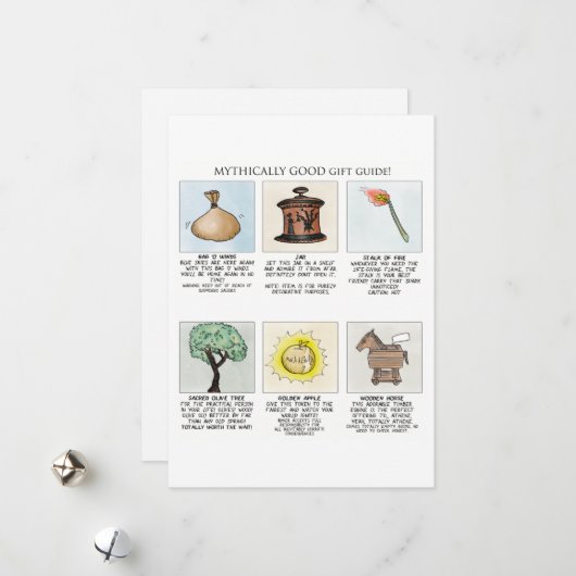 Mythologie-Weihnachtswagen Feiertagskarte (Vorderseite/Rückseite Beispiel)