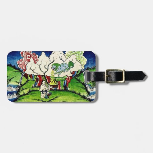 Mythologische Lion Gepäckanhänger (Vorderseite horizontal)
