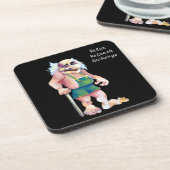 Mythologische Skandinavier Funny Ogre Troll Getränkeuntersetzer (Linke Seite)