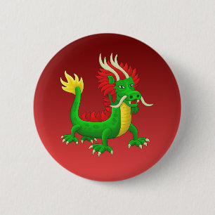 Mythologischer chinesischer Drache Button
