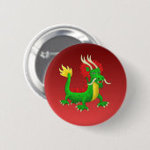 Mythologischer chinesischer Drache Button (Vorne & Hinten)