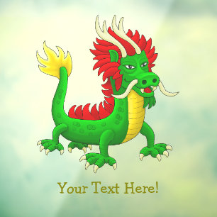 Mythologischer Drache aus China Fensteraufkleber