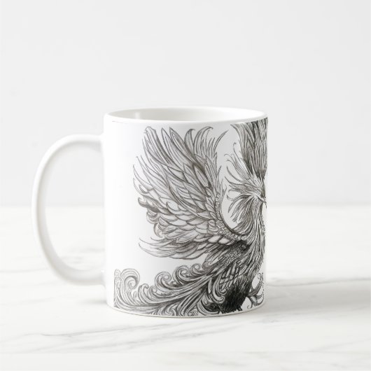 Mythologischer Phönix-Becher Kaffeetasse (Links)